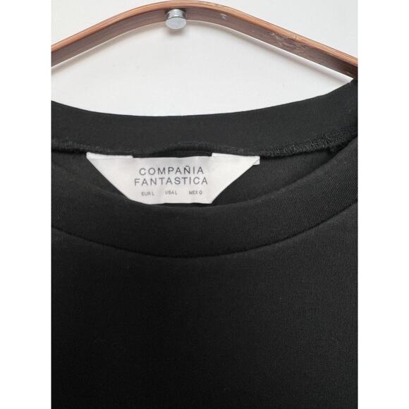 Compania Fantastica Statement‎ Black Waves Sweater Size Large Long Sleeves - Picture 3 of 9